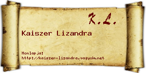 Kaiszer Lizandra névjegykártya